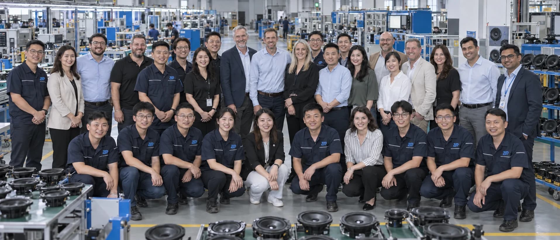 ZEMING team with international business visitors
