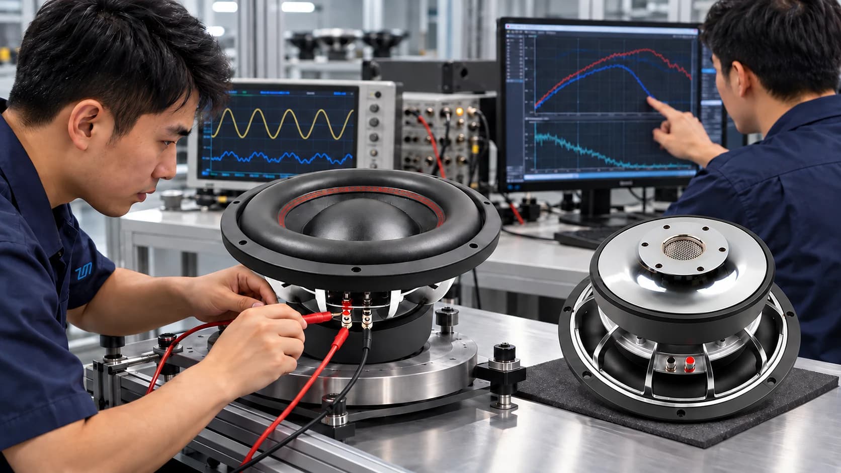 ZEMING testing & quality verification for chrome-plated subwoofer projects