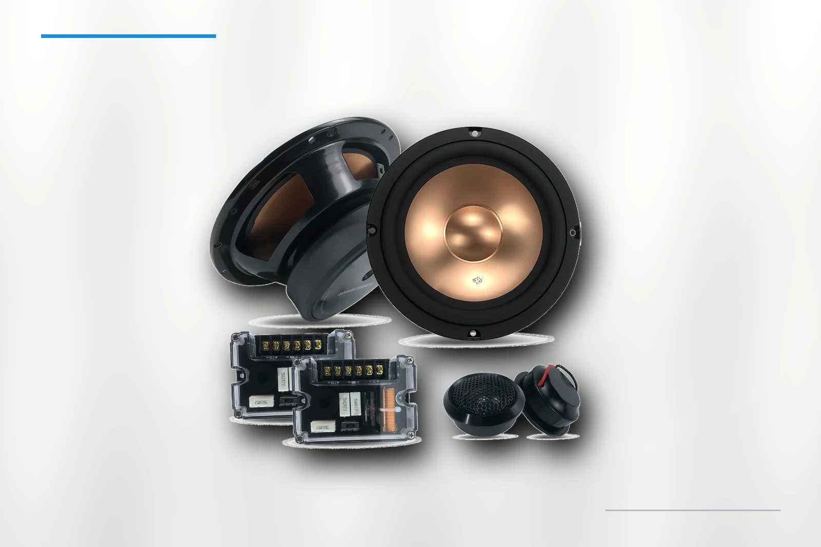 ZM-C65A complete component speaker system on platinum background