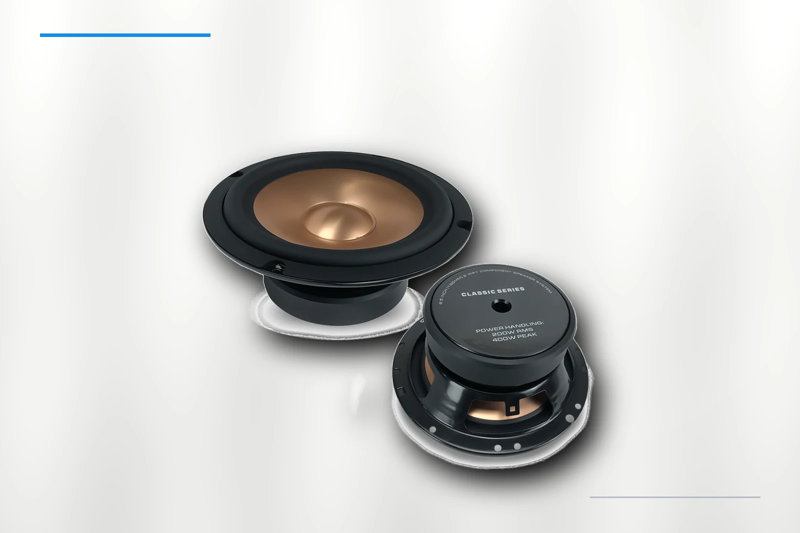 ZM-C65A woofer detail on platinum background