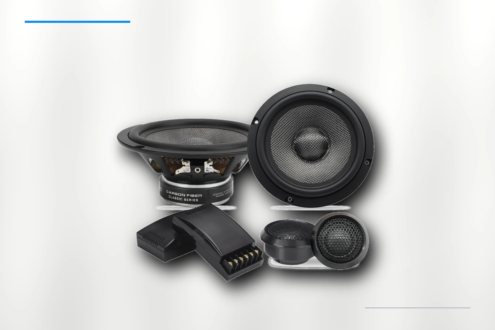 ZM-C65CB woofer detail on platinum background