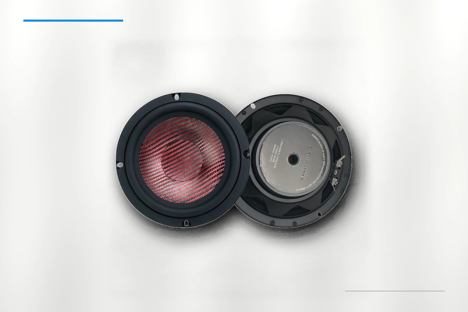 ZM-C65CR woofer detail on platinum background