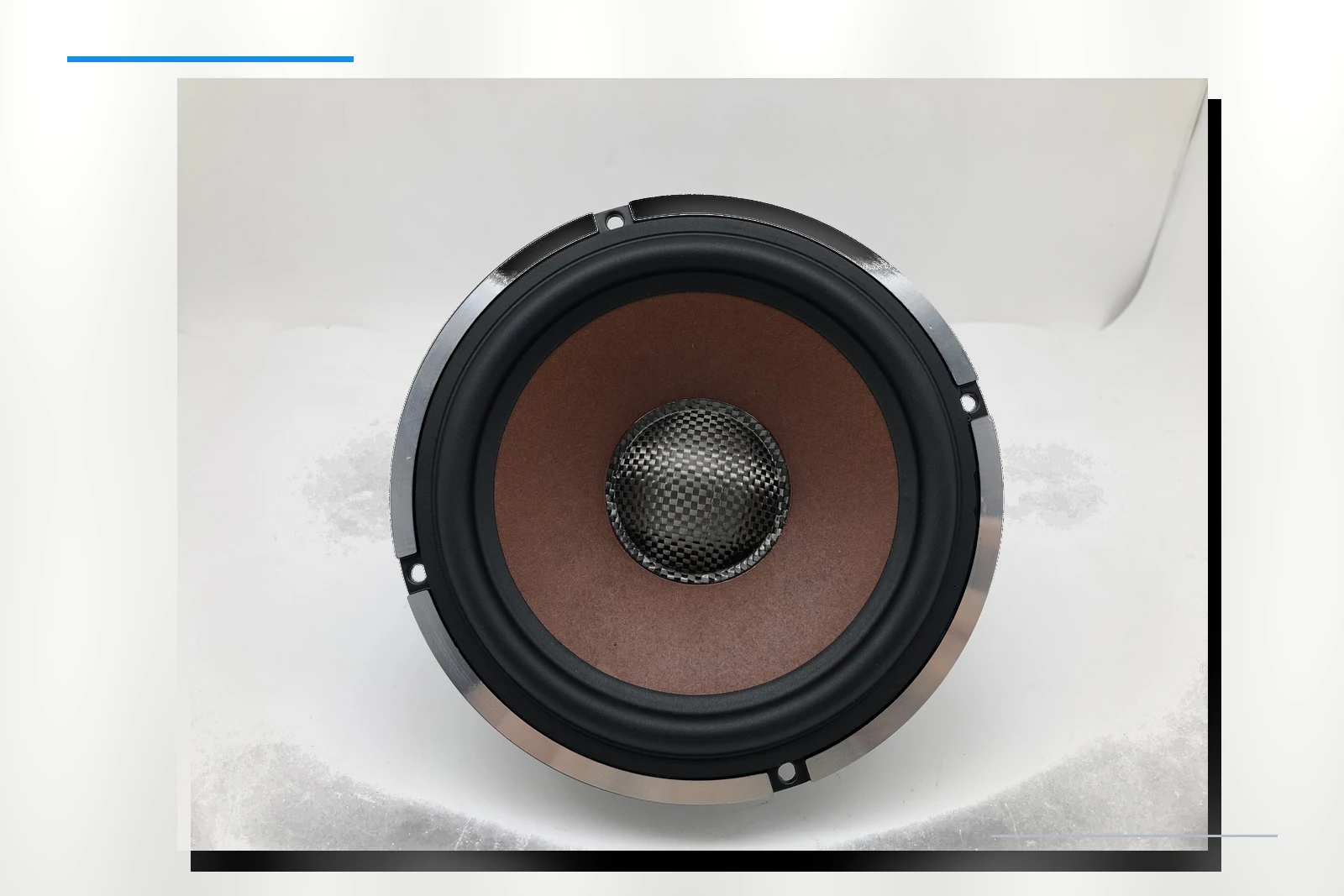 ZM-X65W-2W V2 woofer detail on platinum background