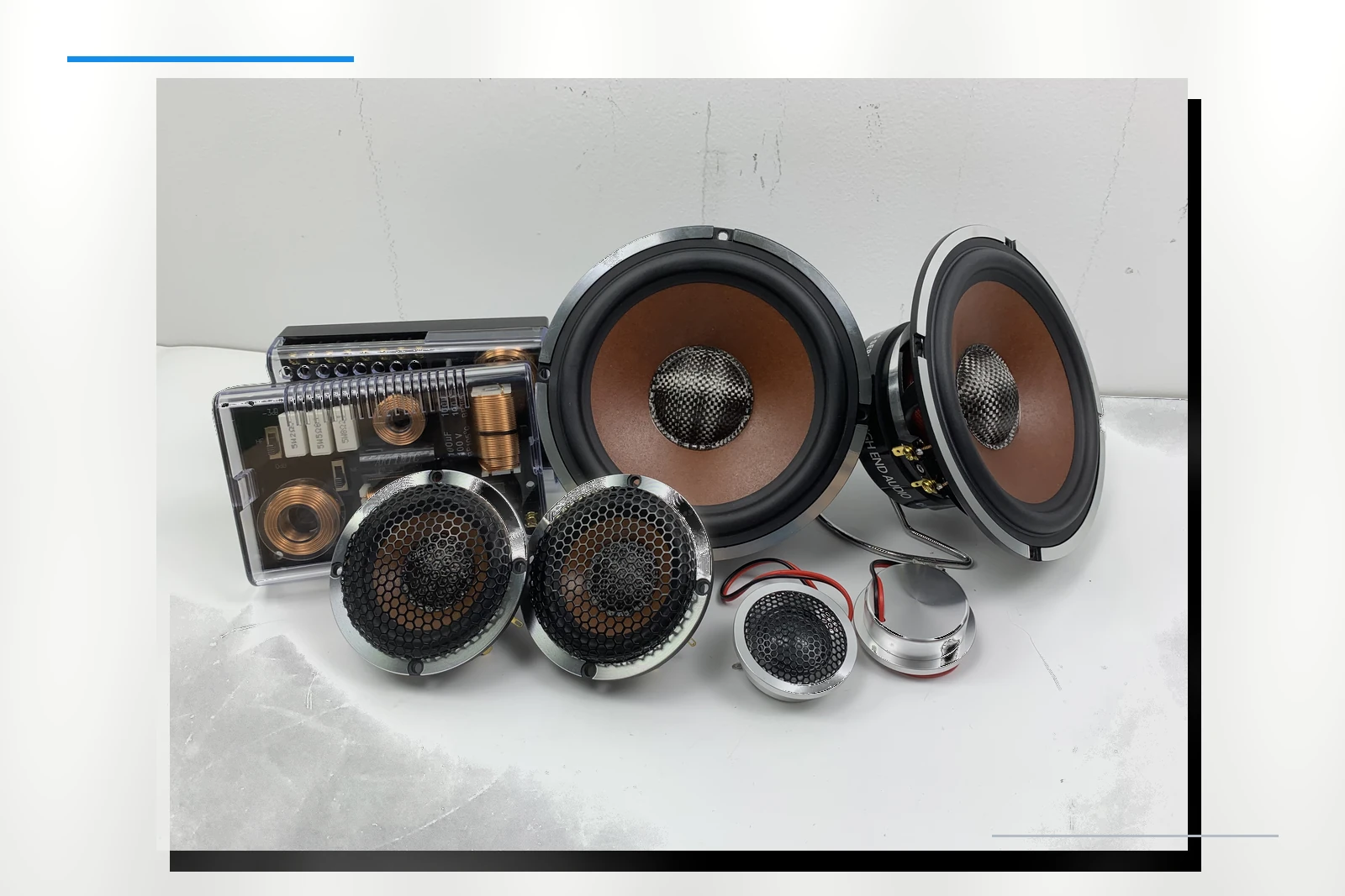 ZM-X65W-3W V2 tweeter detail on platinum background