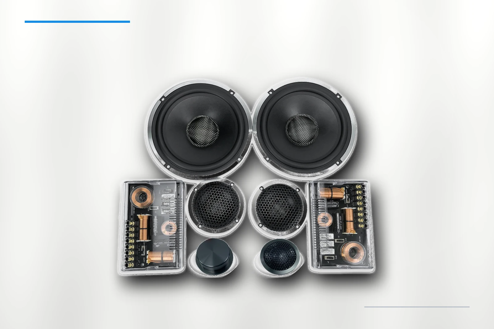 ZM-X65W-3W woofer detail on platinum background