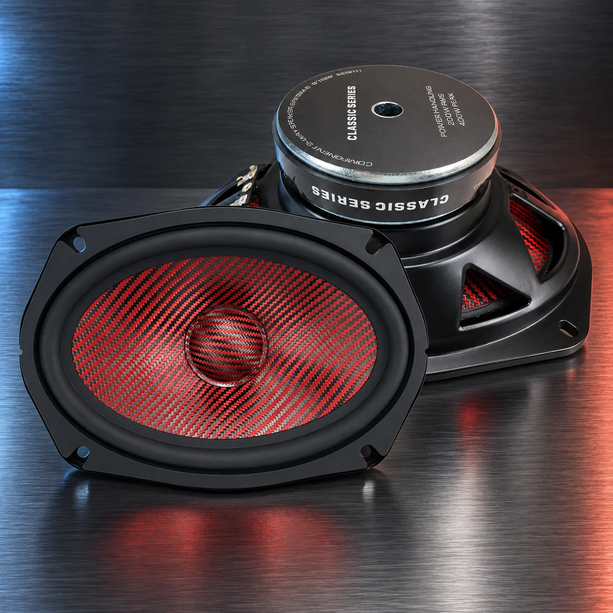 ZM-C69CR complete front and rear woofer view