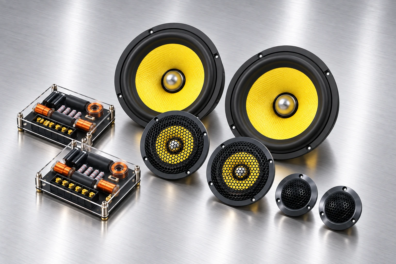 Brand-neutral ZM-M65K 3W Comp complete set on a platinum background