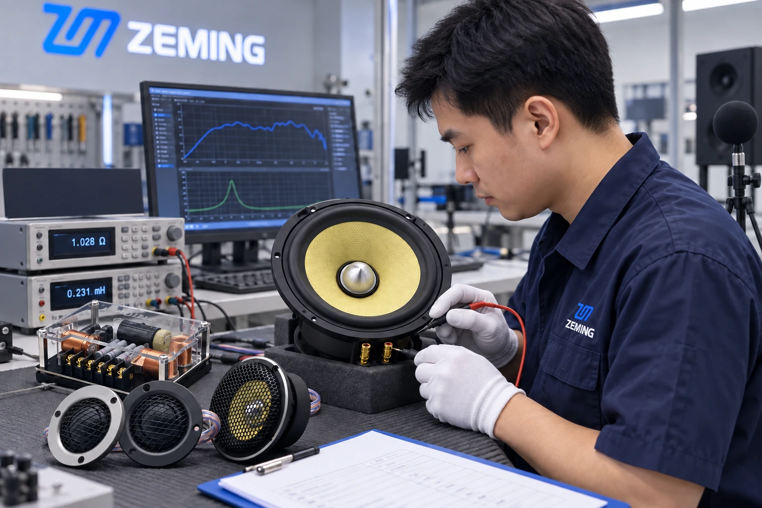ZEMING quality inspection for component speakers